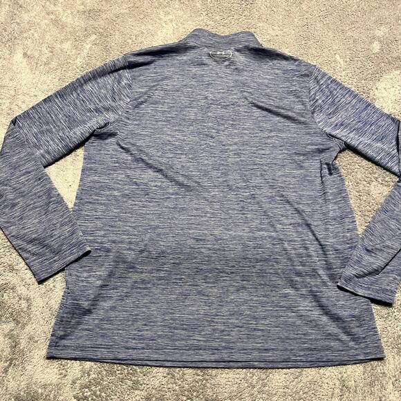 Under Armour Shirt Mens XXL Quarter Zip Performance Long Sleeve Blue - Picture 3 of 8